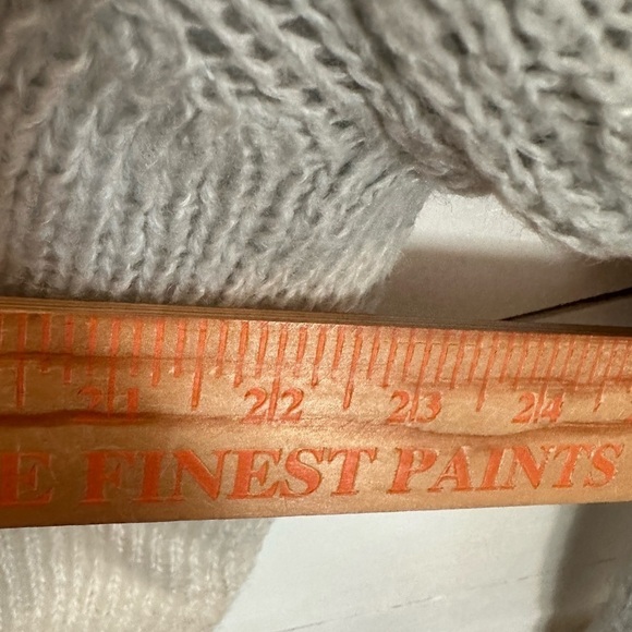 WOODEN SHIPS S/M Paola Buendia mohair wool neutral landscape boho knit sweater - Picture 8 of 12